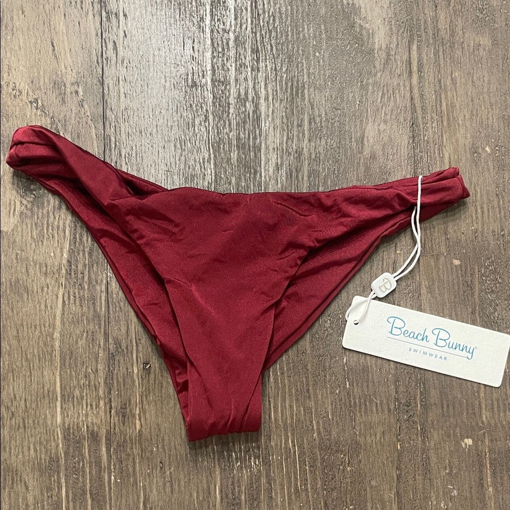 Beach Bunny Burgundy Bikini Bottom